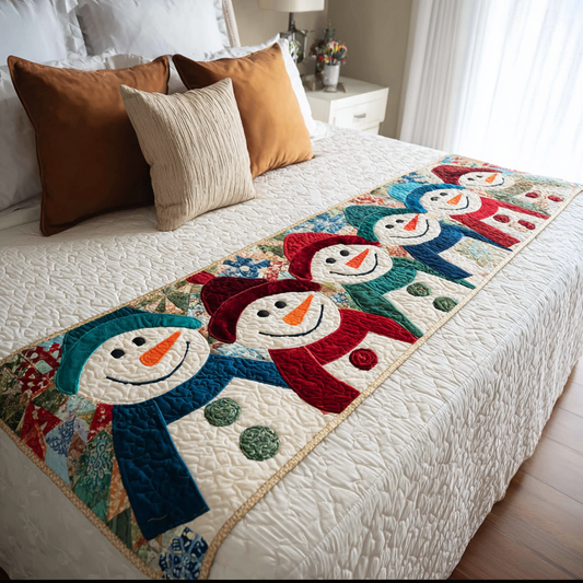 Snowman Delight Quilted Bed Runner NCU0DK10002