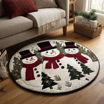Snowman Delight Quilted Round Mat NCU0DK11140