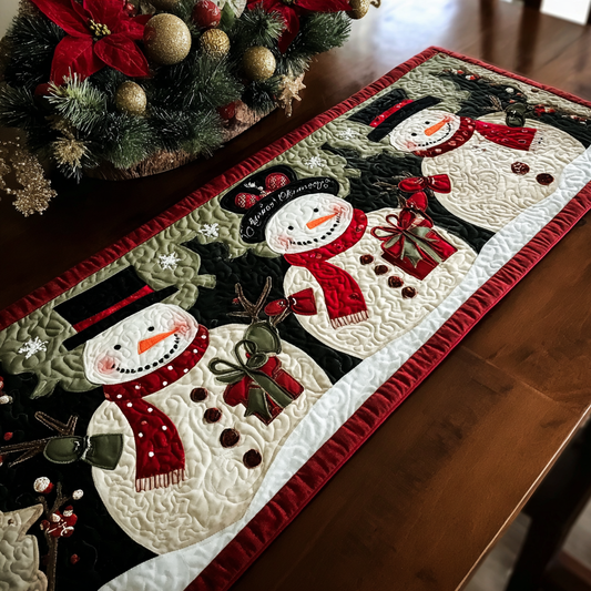 Snowman Delight Quilted Table Runner NCU0DK9857