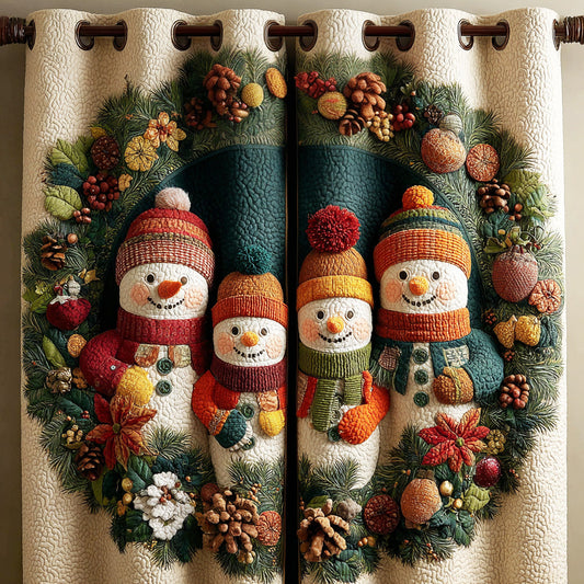 Snowman Frost Fun Quilted Curtains NCU0TD1483
