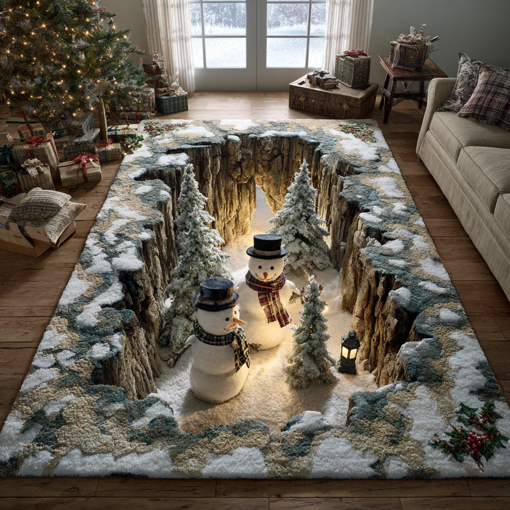 Snowman Frozen Hollow Area Rug NCU0DV8313 – Vantique