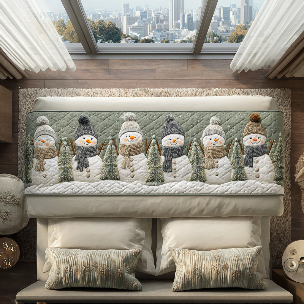 Snowman Holiday Magic Quilted Bed Runner NCU0DV8590