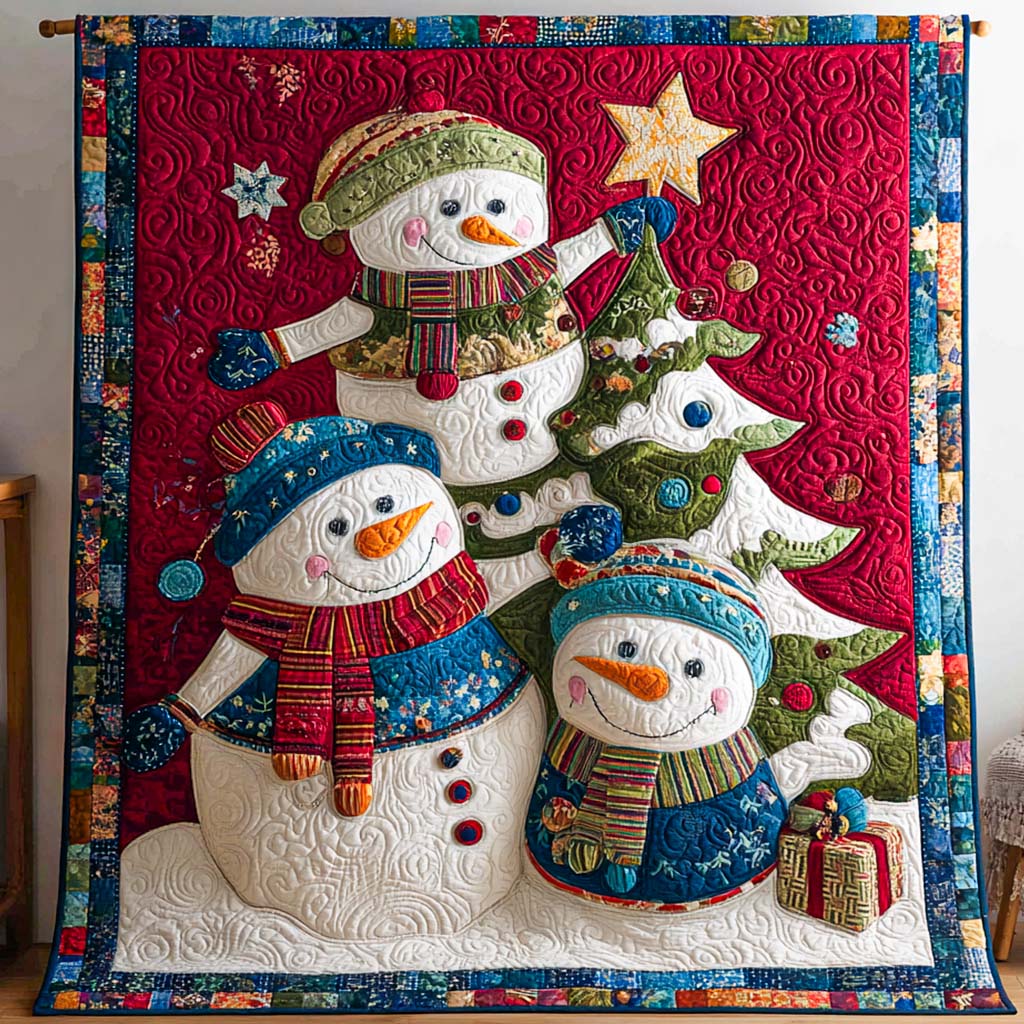 Snowman Joy Quilted Blanket NCU0NT9857