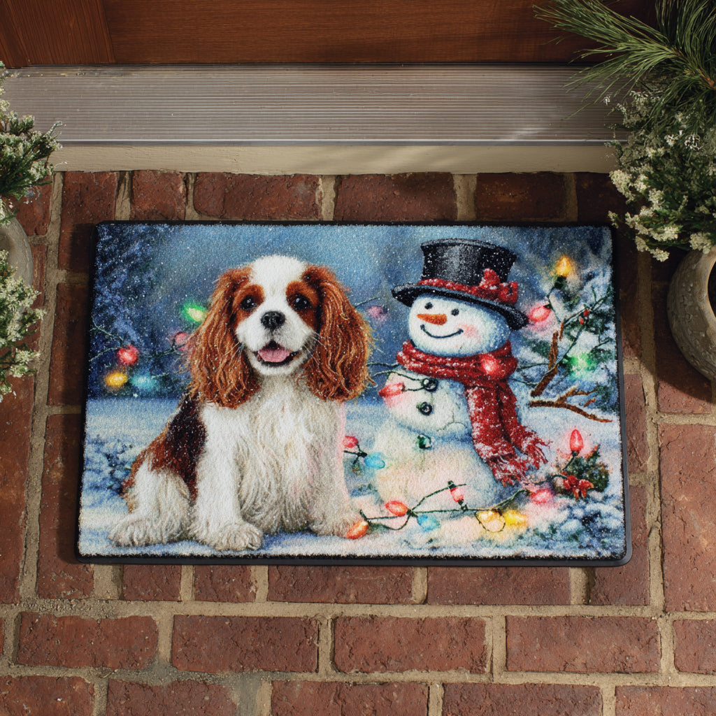Snowman King Charles Doormat NCU0HH643