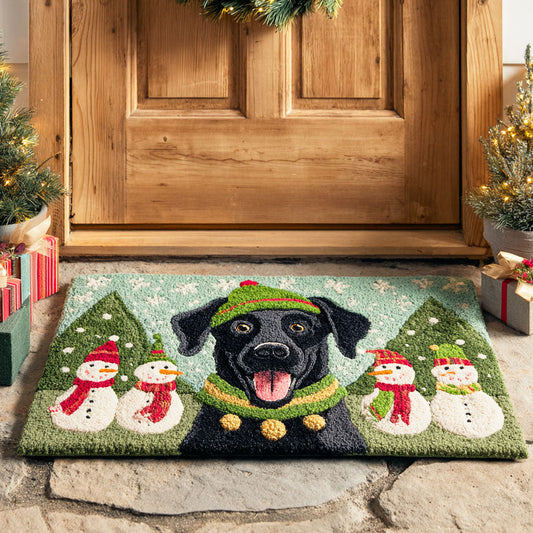 Snowman Labrador Play Doormat NCU0TD687