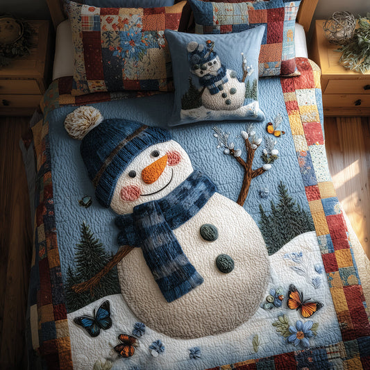 Snowman Magic Quilted Bedding Set NCU0TH3296