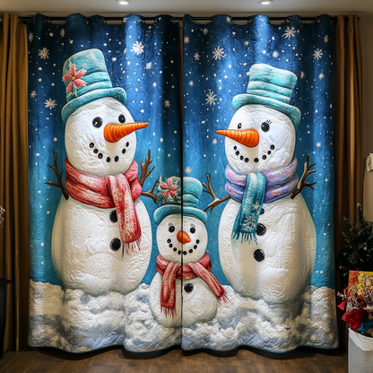 Snowman Magic Quilted Curtains NCU0DK11487