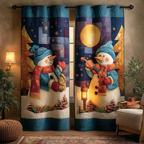 Snowman Snowy Friend Quilted Curtains NCU0TD1486