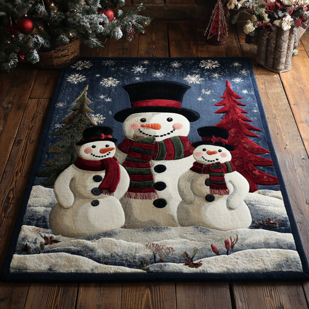 Snowman Trio Area Rug NCU0HH1332