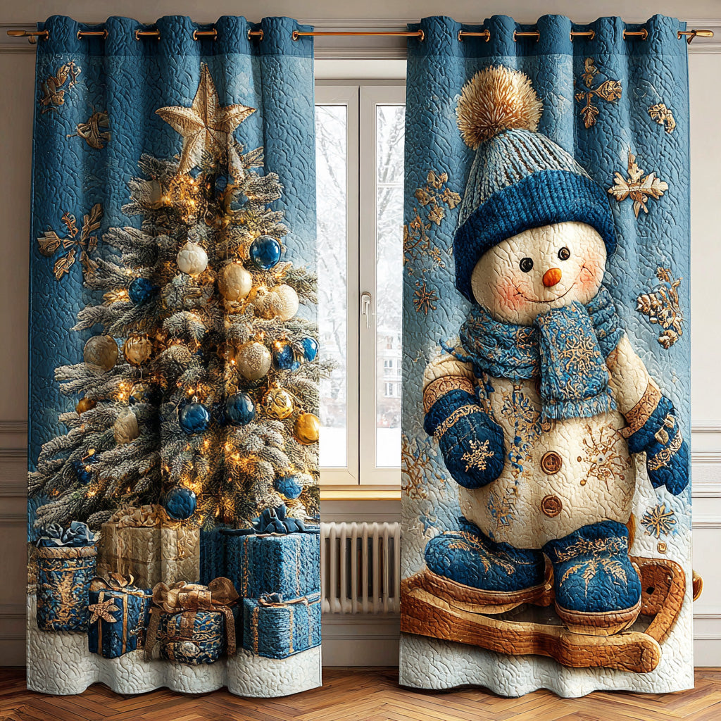 Snowman Warm Greetings Quilted Curtains NCU0TD1489
