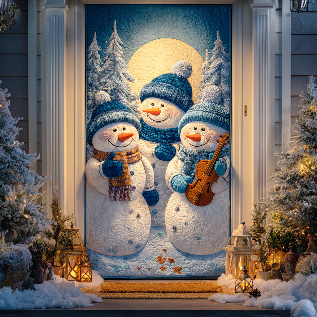 Snowman Winter Parade Quilted Door Cover NCU0TD1509