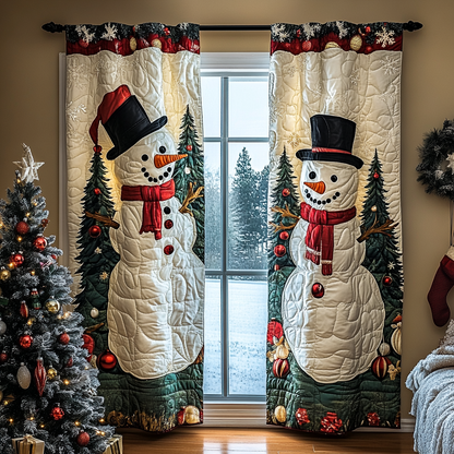 Snowman Wishes Quilted Curtains NCU0DK11336