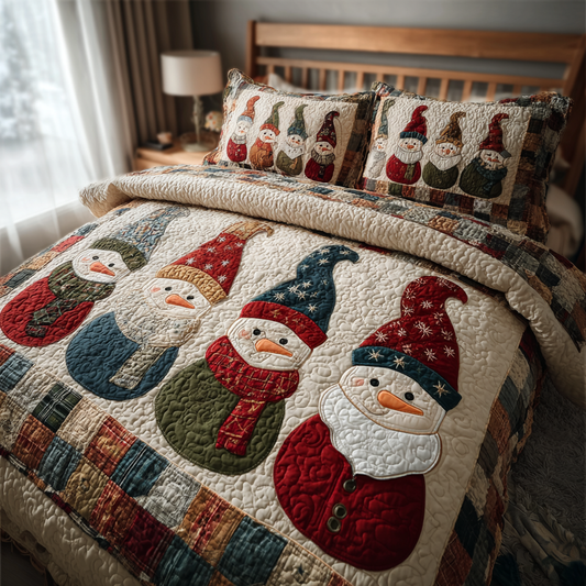 Snowman Wonder 3-Piece Quilted Bedding Set NCU0DK10697