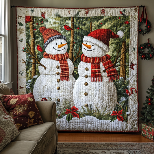 Snowman Xmas Quilted Blanket NCU0TL1632