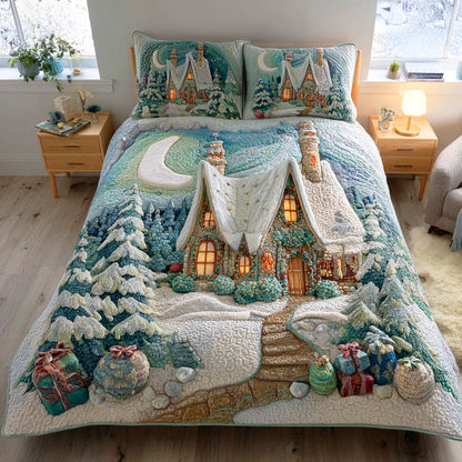 Snowveil Garden 3-Piece Quilted Bedding Set NCU0TD1110