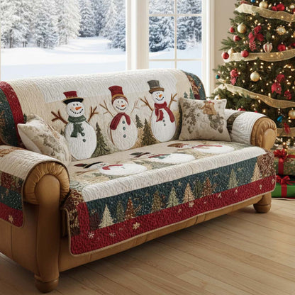 Snowy Friends Quilted Sofa Cover NCU0NT10747