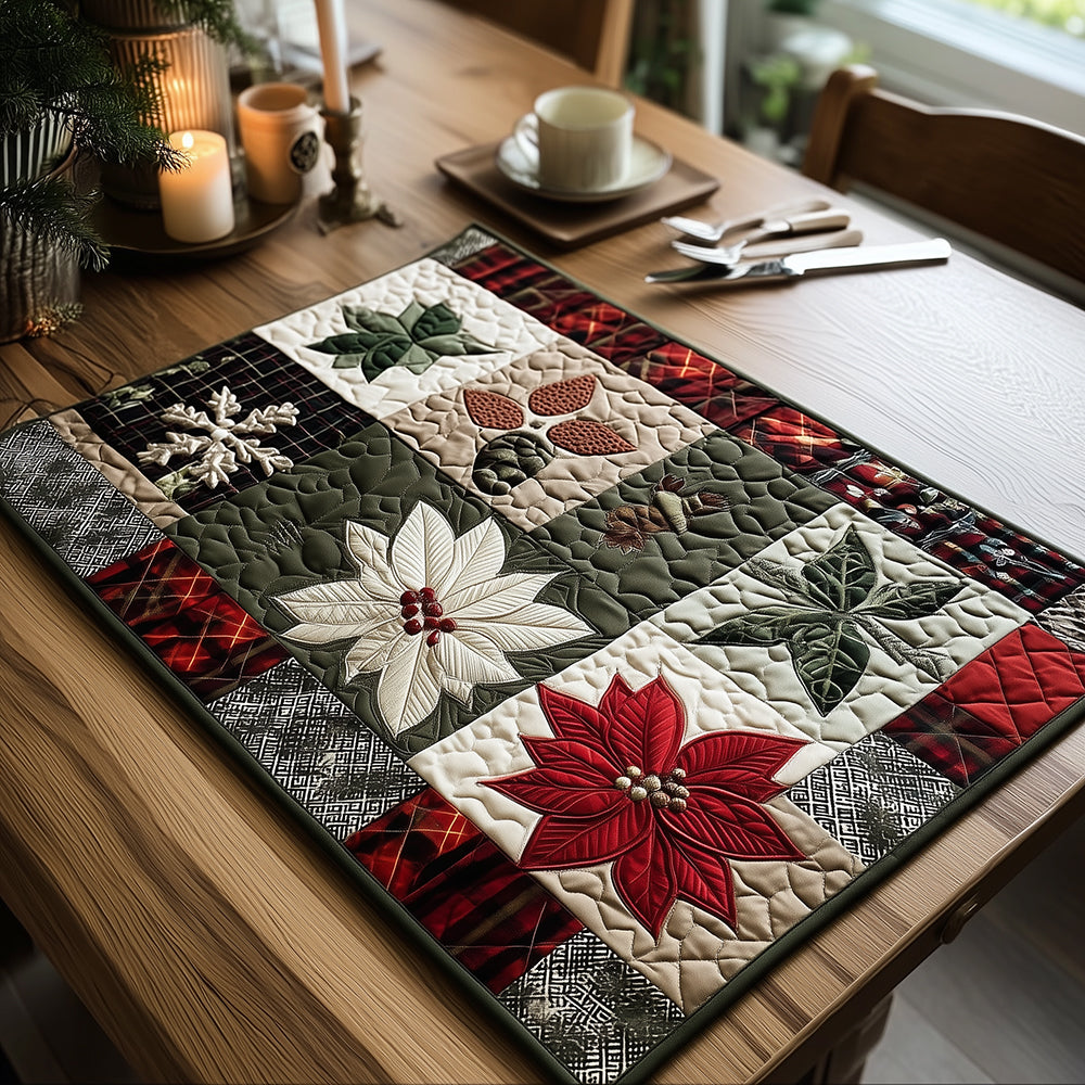 Snowy Pattern Quilted Place Mat NCU0TH3376