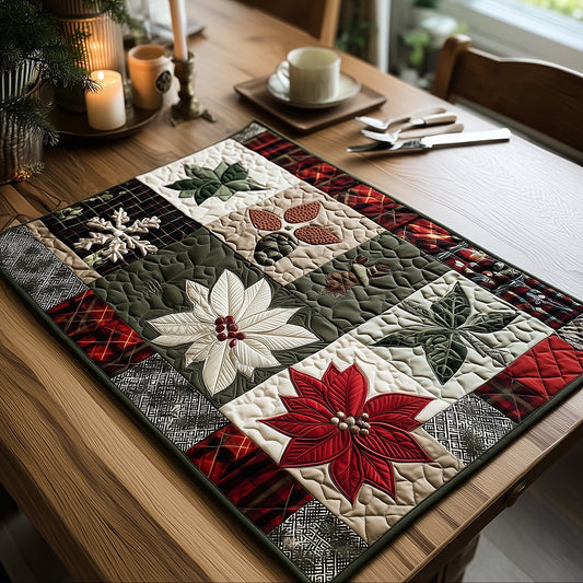 Snowy Pattern Quilted Place Mat NCU0TH3376