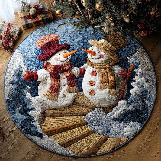 Snowy Adventure Quilted Round Mat NCU0PT10440