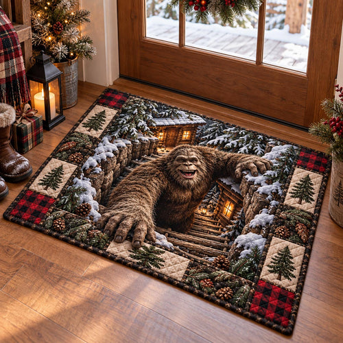Snowy Bigfoot Hideaway Doormat NCU0DV10140