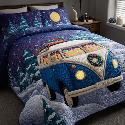 Snowy Camp Dreams 3-Piece Quilted Bedding Set NCU0NT11370