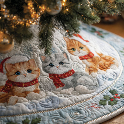 Snowy Companions Christmas Quilted Tree Skirt NCU0TV1056