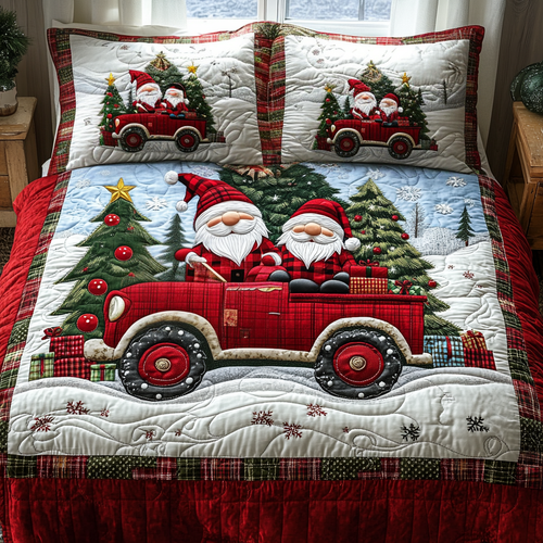 Snowy Companions 3-Piece Quilted Bedding Set NCU0DV1774