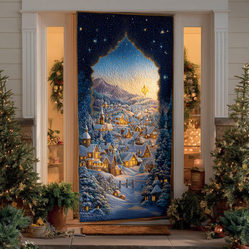 Snowy Dream Night Quilted Door Cover NCU0TD1624