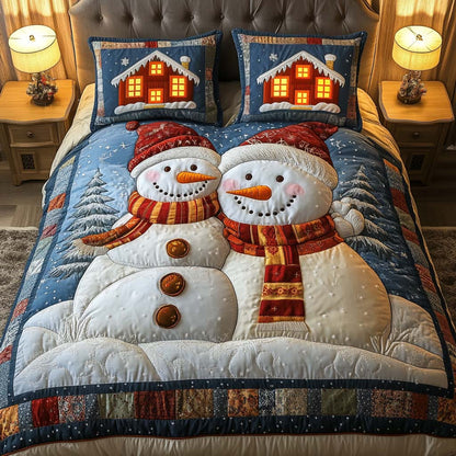 Snowy Embrace 3-Piece Quilted Bedding Set NCU0NT2123
