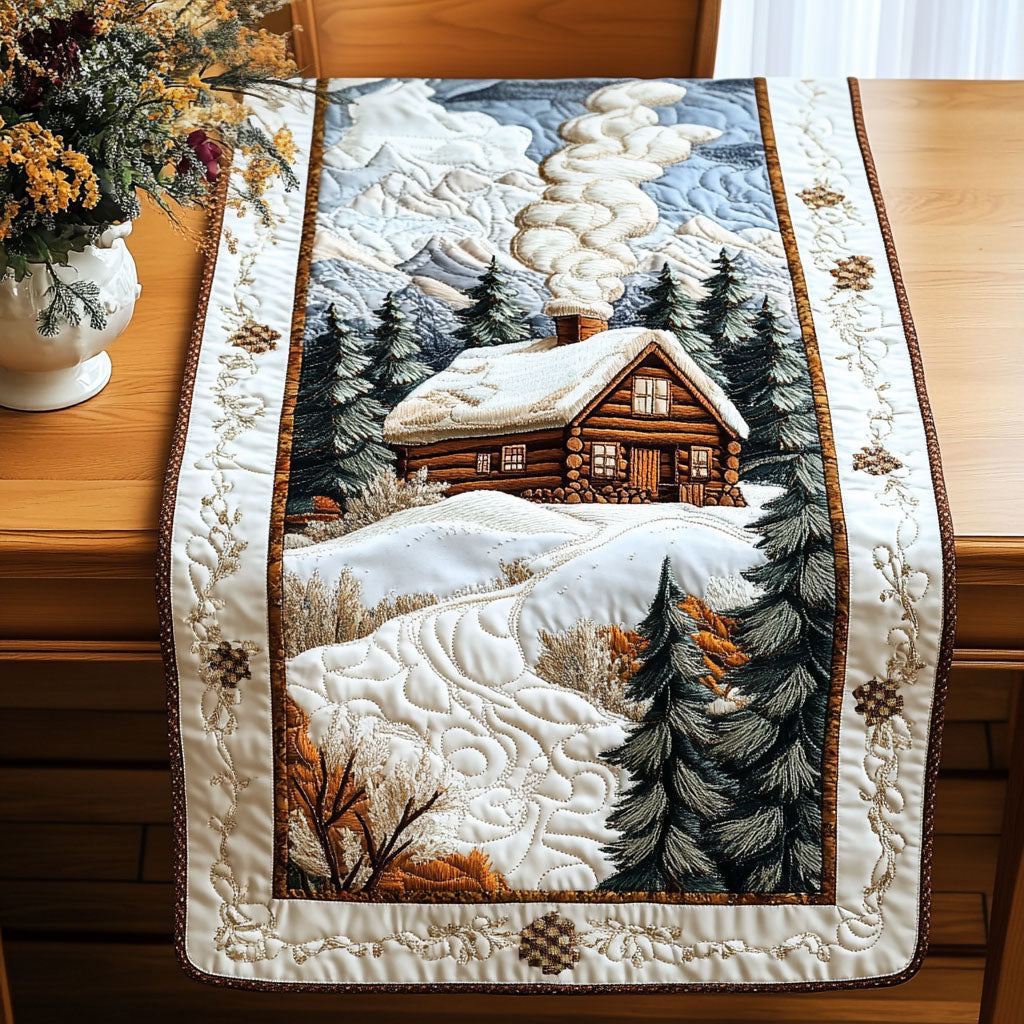 Snowy Escape Quilted Table Runner NCU0NT4693