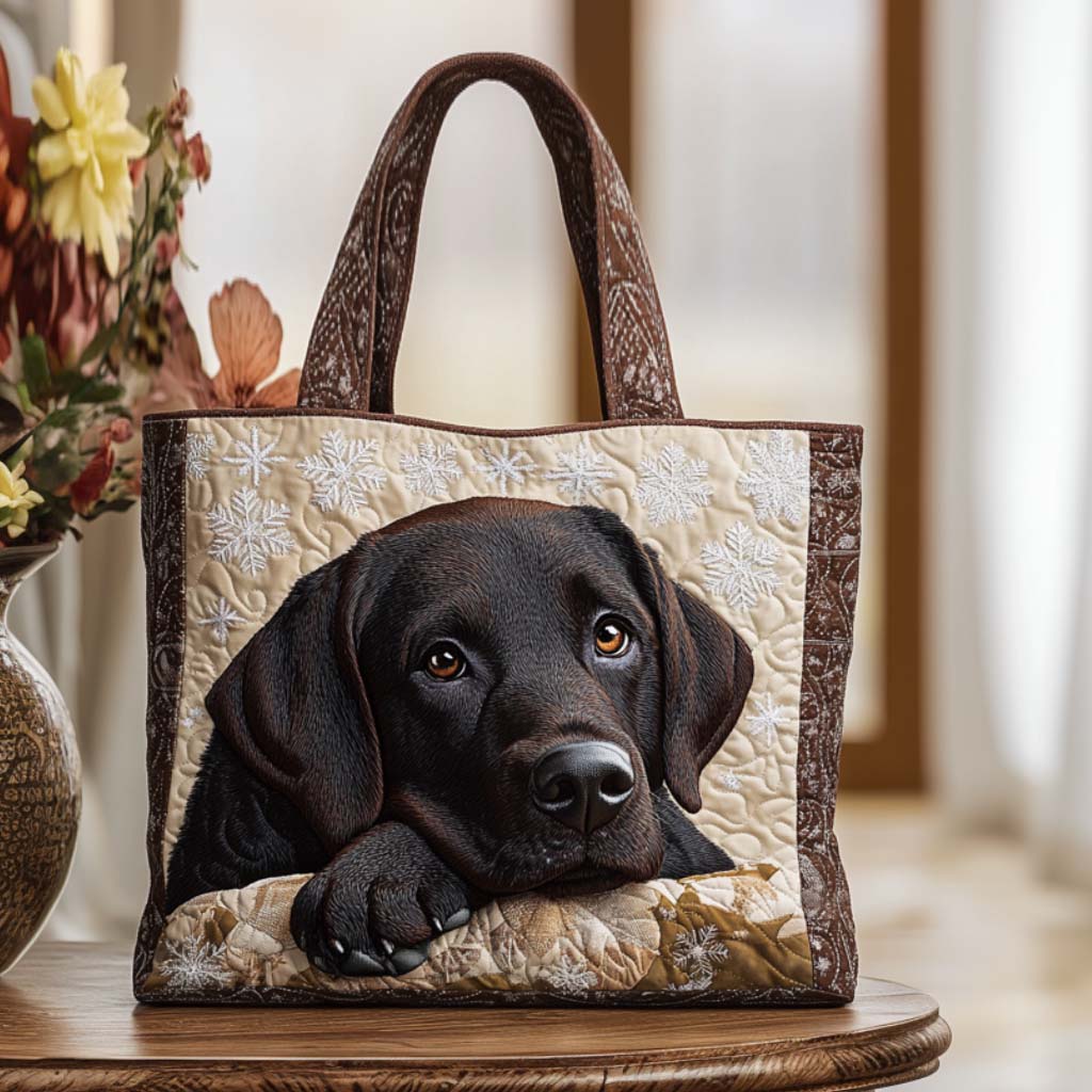 Snowy Eyes Quilted Tote Bag NCU0NT9712