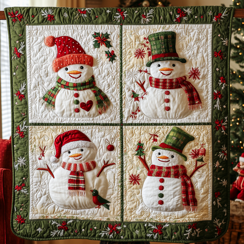 Snowy Friends Quilted Blanket NCU0VH1261