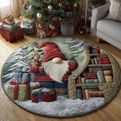 Snowy Gnomeworld Quilted Round Mat NCU0PT10459