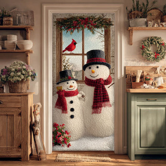 Snowy Greetings Quilted Door Cover NCU0PT10507