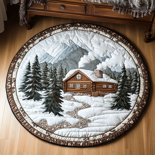Snowy Haven Quilted Round Mat NCU0NT3843
