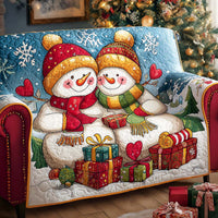 Snowy Heart Companions Quilted Sofa Cover NCU0XD1253