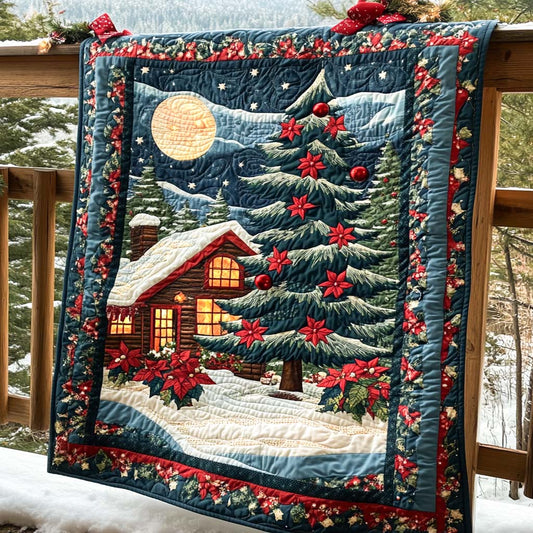 Snowy Hearth Glow Quilted Blanket NCU0XD165