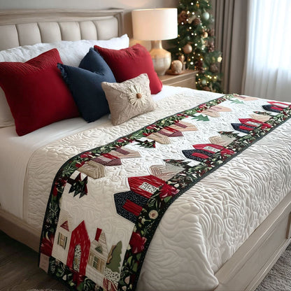 Snowy Homes Quilted Bed Runner NCU0PT10652