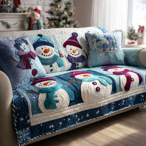 Snowy Joy Quilted Sofa Cover NCU0TV1035