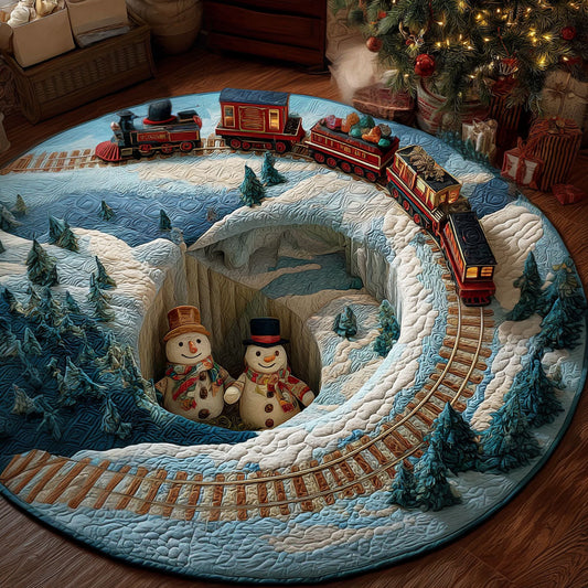 Snowy Kinship Quilted Round Mat NCU0PT10441