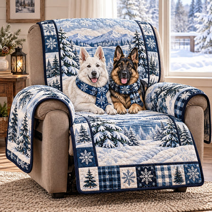 Snowy Lake Shepherds Quilted Sofa Cover NCU0PT12262