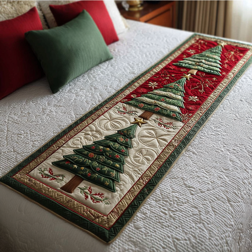 Snowy Magic Quilted Bed Runner NCU0DK10112