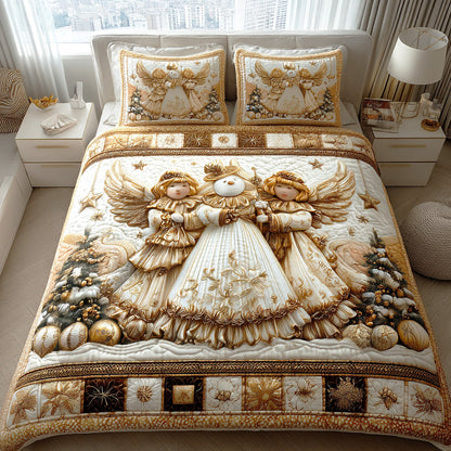 Snowy Night Cheer 3-Piece Quilted Bedding Set NCU0TD1550