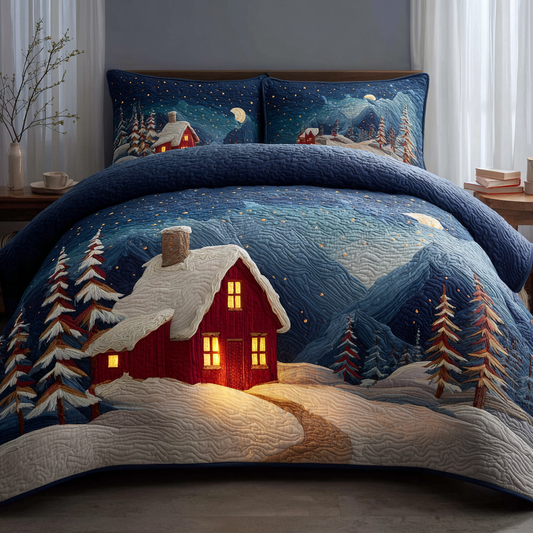 Snowy Path 3-Piece Quilted Bedding Set NCU0DK11324