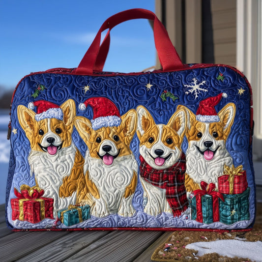 Snowy Pawprints Quilted Duffle Bag NCU0PT9364