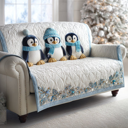 Snowy Penguin Quilted Sofa Cover NCU0HH1246