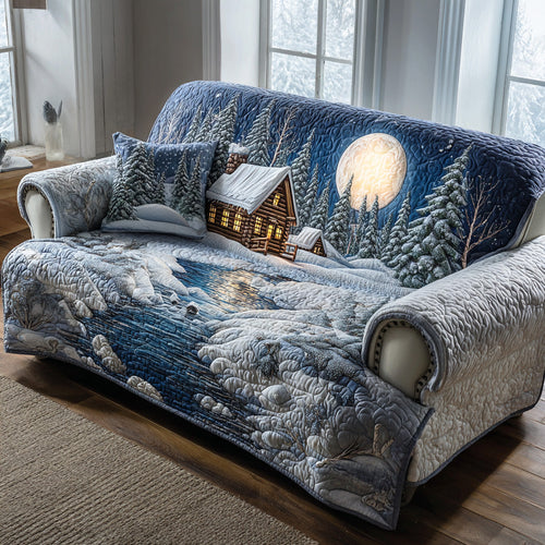 Snowy Pine Silence Quilted Sofa Cover NCU0TD1800