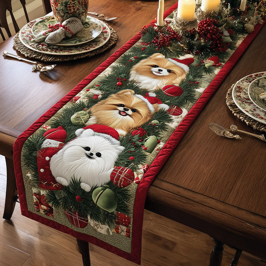Snowy Puppies Quilted Table Runner NCU0TH3403