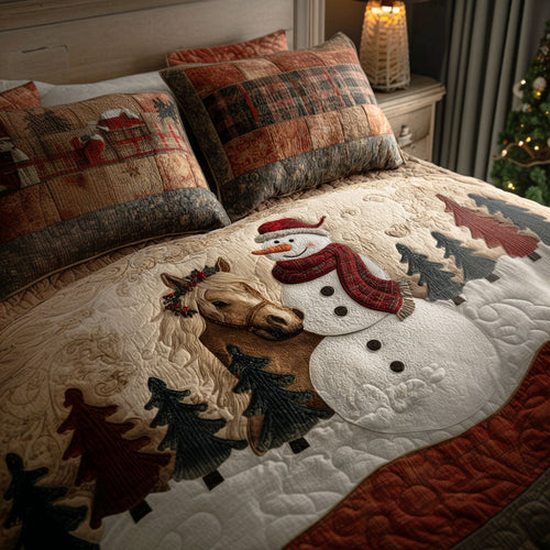 Snowy Saddle 3-Piece Quilted Bedding Set NCU0PT10355