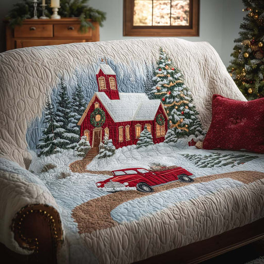 Snowy Sanctuary Quilted Sofa Cover NCU0NT11336
